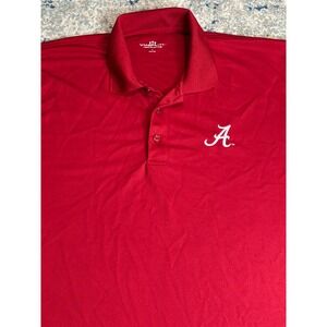 Alabama Polo Shirt‎ Mens XL White Logo Crimson Tide Vansport  Performance NCAA